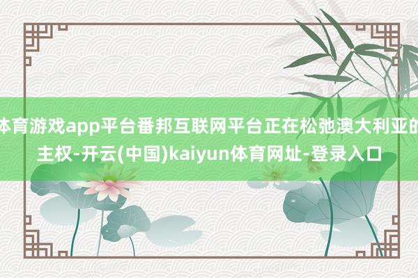 体育游戏app平台番邦互联网平台正在松弛澳大利亚的主权-开云