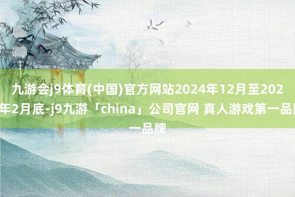 九游会j9体育(中国)官方网站2024年12月至2025年2月底-j9九游「china」公司官网 真人游戏第一品牌