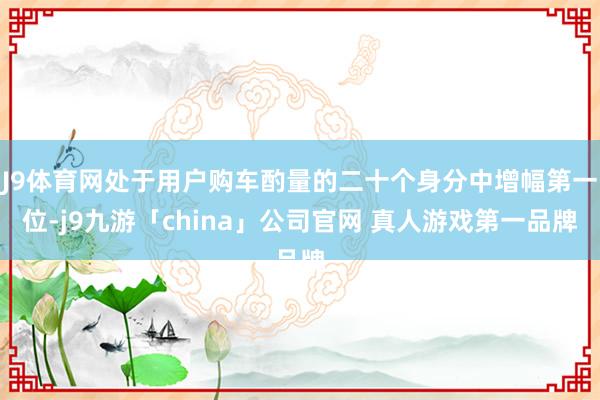 J9体育网处于用户购车酌量的二十个身分中增幅第一位-j9九游「china」公司官网 真人游戏第一品牌