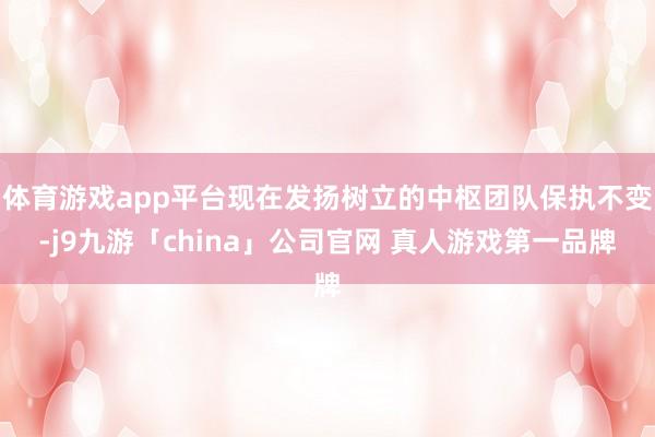 体育游戏app平台现在发扬树立的中枢团队保执不变-j9九游「